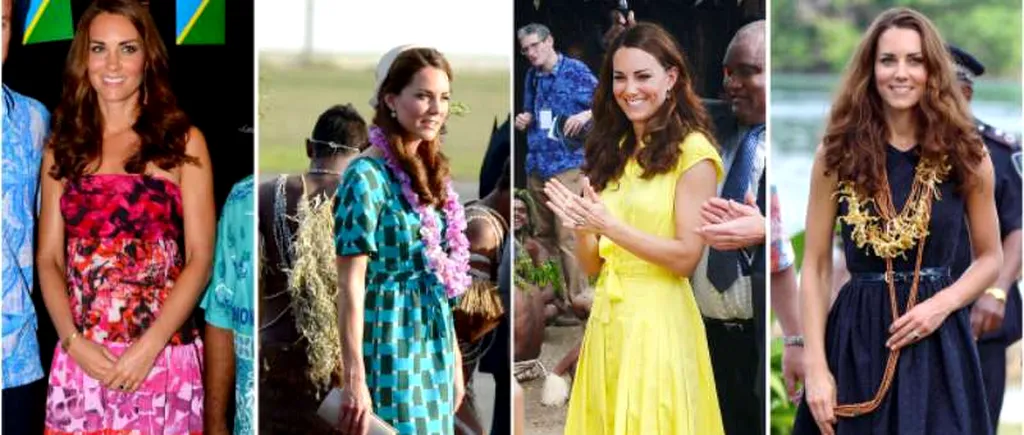 Cât au costat cele 18 ținute cu care Kate Middleton a făcut senzație în Orient. GALERIE FOTO