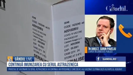 GÂNDUL LIVE. Sorin Paveliu, specialist în sănătate publică: „La anul vom fi tot aici. Vaccinarea nu va rezolva problema. E imposibil să vaccinăm 70% din populație”