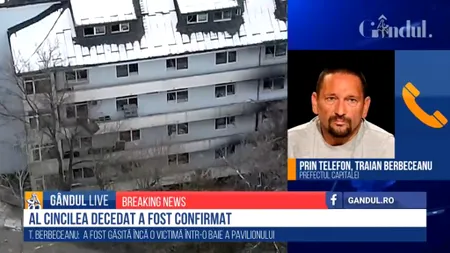 GÂNDUL LIVE. Traian Berbeceanu, despre incendiul de la „Matei Balș”: Avem cinci morți. Bilanțul este trist / În privința încălzirii, eu am aflat că nu au existat probleme