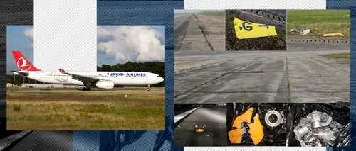 Un Airbus Turkish Airlines a DISTRUS 10 balize și un panou la decolarea de pe Otopeni. Avionul a reușit să aterizeze avariat la Istanbul, conform AIAS