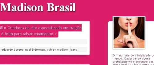 Un milion de brazilieni s-au înscris pe un site destinat întâlnirilor extraconjugale