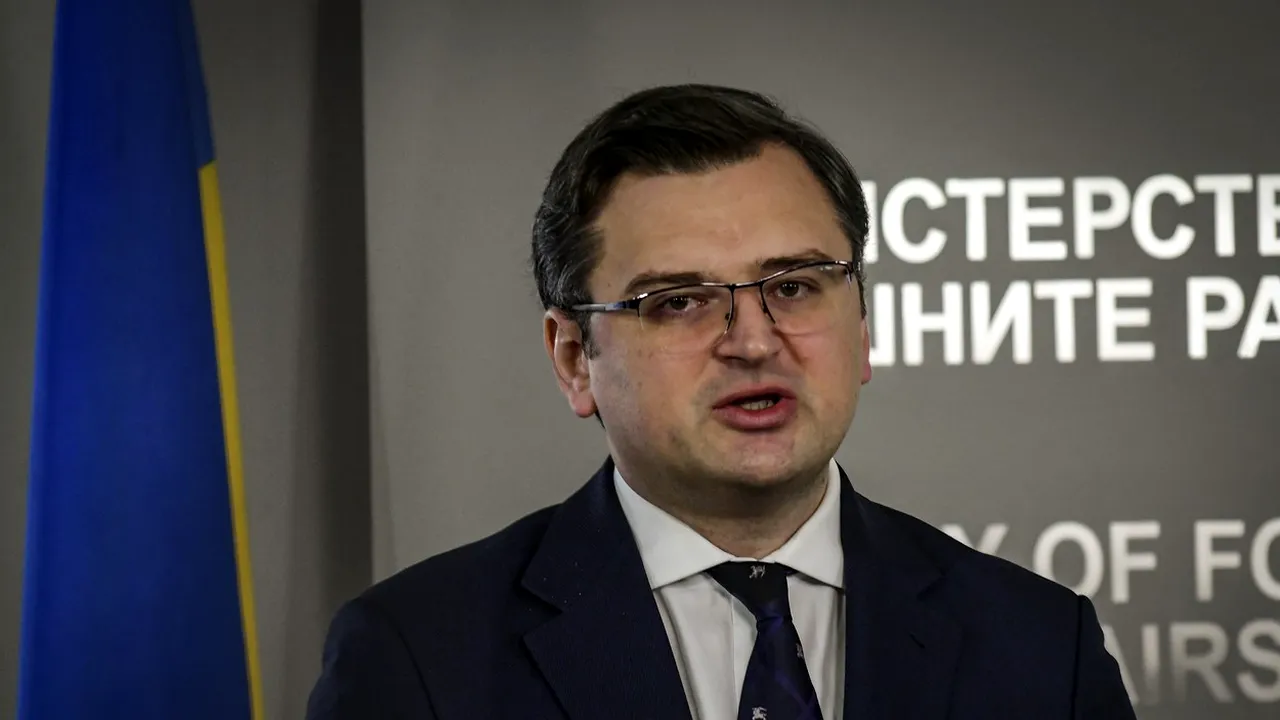 Ukrainian Foreign Minister Dmytro Kuleba Visits Bulgaria Sofia - 19 Apr 2022 