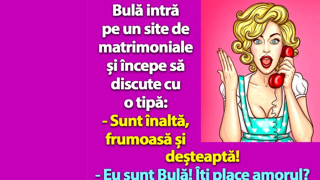 BANC | Bulă intră pe un site de matrimoniale și începe să discute cu o tipă