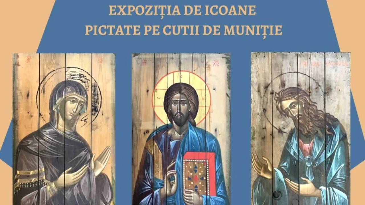 Expoziție inedită de icoane pictate pe cutii de muniție, la Muzeul Național al Țăranului Român, între 18 octombrie și 13 noiembrie