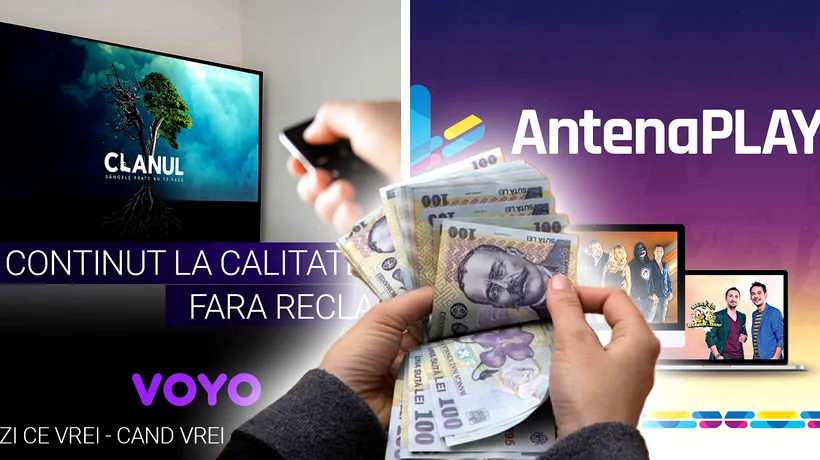 Câți lei costă un abonament lunar la Voyo și la AntenaPlay. Platforma Antenei 1 este de 2 ori mai scumpă decât cea a Pro Tv-ului