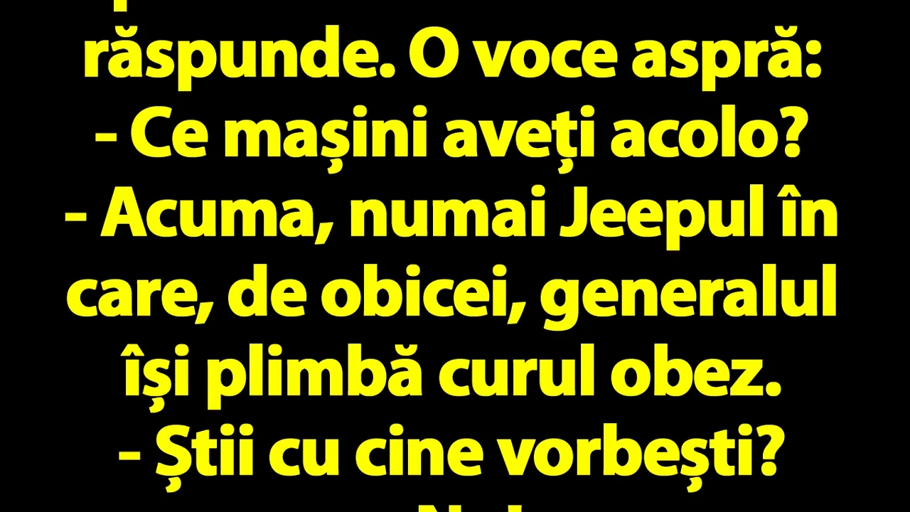 BANCUL ZILEI | Bulă și generalul