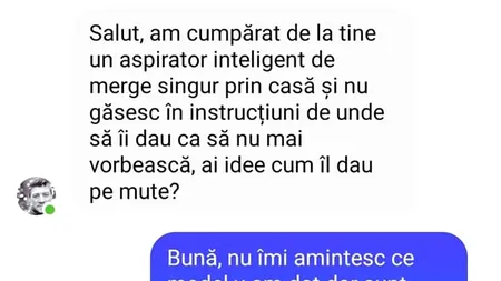 Bancul de joi | Probleme cu aspiratorul inteligent