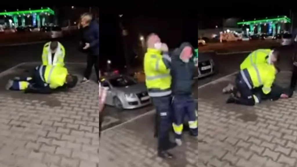 VIDEO | Bărbat pus la pământ de doi polițiști locali, după ce a refuzat să poarte mască: „A devenit recalcitrant”