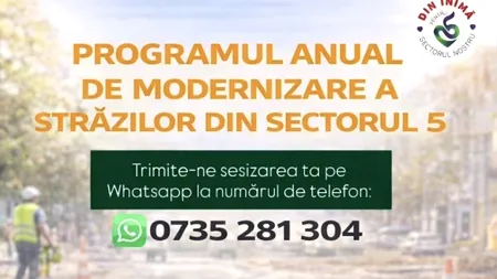 (P) Sector 5. Primăria dă startul programului anual de modernizare a străzilor