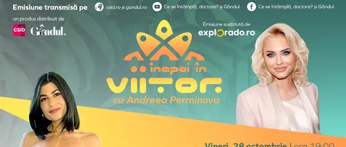 Ana Geoană, fiica lui Mircea Geoană, este invitată la „Înapoi în viitor”, vineri, 28 octombrie, de la ora 19:00