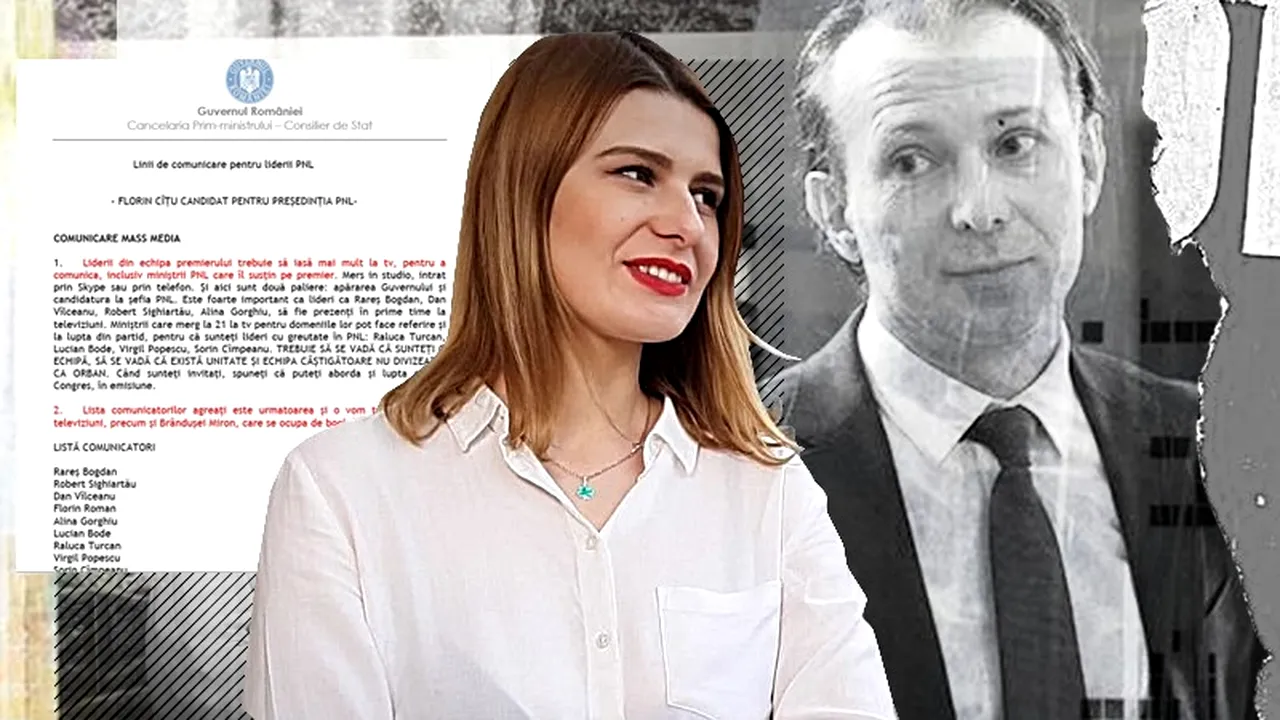 Cine ar fi autoarea documentului care îi îndeamnă pe liderii PNL să iasă cât mai des la televizor pentru a-l susține pe Cîțu