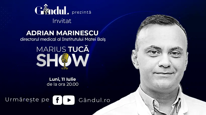 Marius Tucă Show începe luni, 11 iulie, de la ora 20.00, live pe gandul.ro