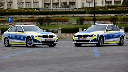 VIDEO | Cum arată și ce caracteristici au noile BMW-uri care au intrat în dotarea Poliției Rutiere. Viteza maximă pe care o ating este de 230 de km/h
