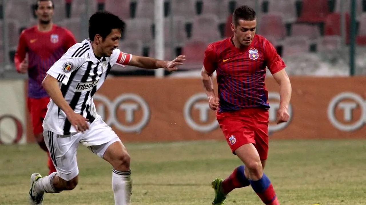 ASTRA - STEAUA 3-4 în etapa a doua din LIGA 1
