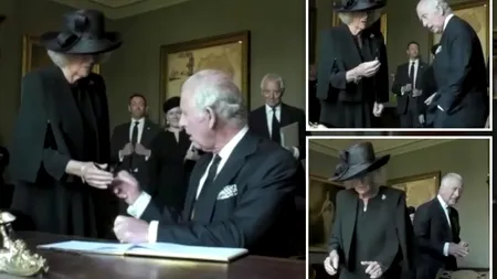 VIDEO | „Dumnezeule, urăsc stiloul ăsta” - Regele Charles al III-lea, scos din sărite de un instrument de scris, în timpul unei ceremonii în Irlanda de Nord