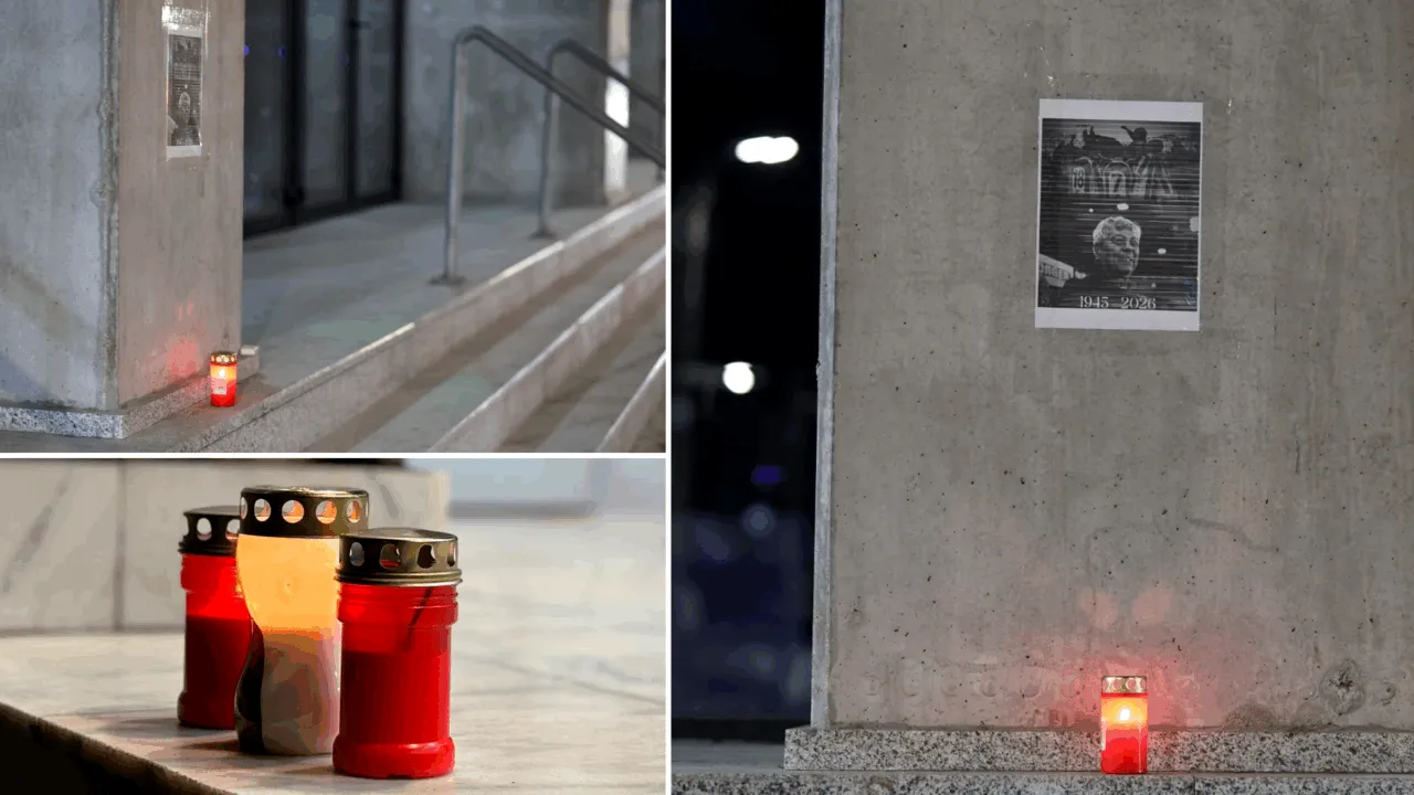 Imagini emoționante din fața Spitalului Universitar. Oamenii s-au adunat pentru a-i aduce un ultim omagiu lui Mircea Lucescu