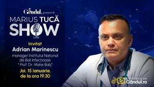 Marius Tucă Show începe joi, 15 ianuarie, de la ora 19.30, live pe Gândul. Invitat: Adrian Marinescu