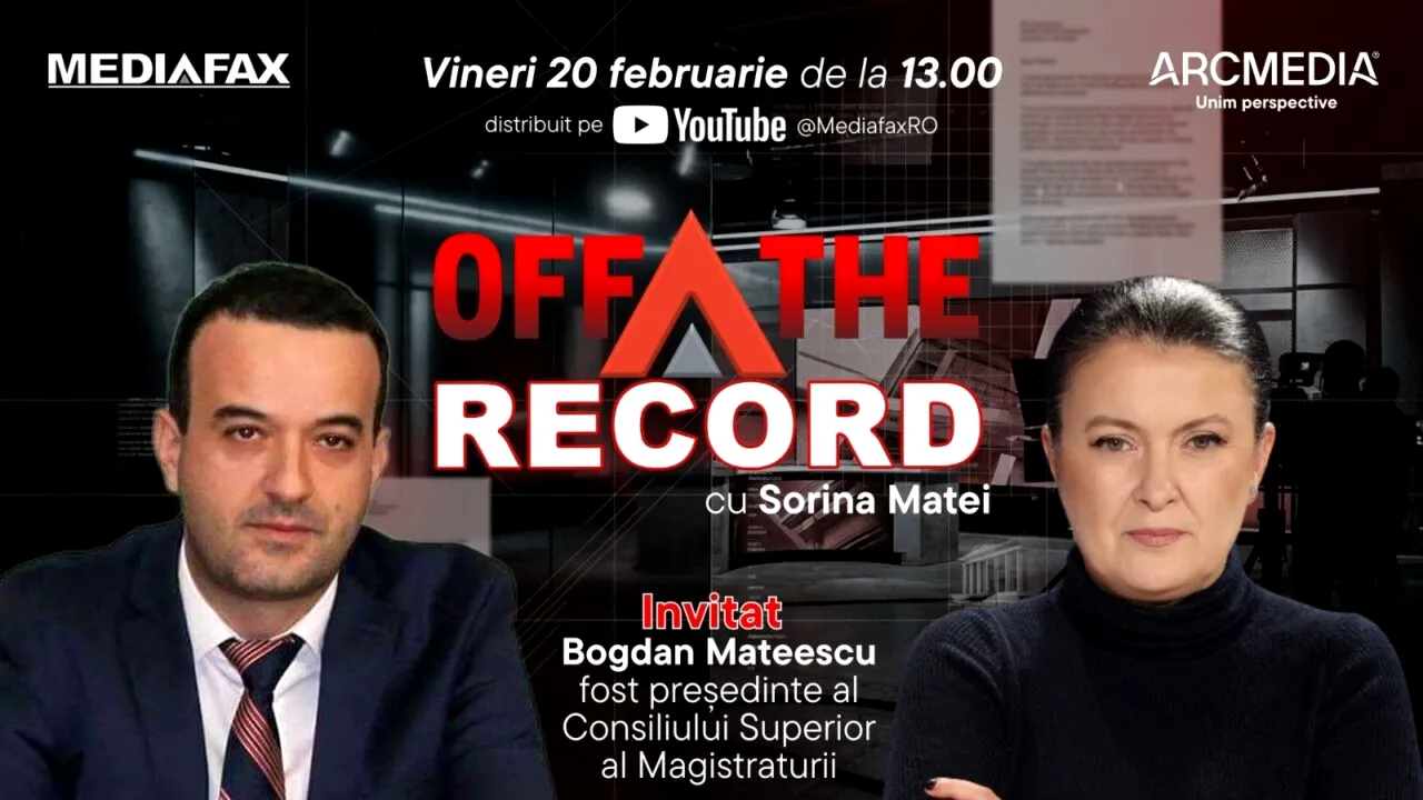 OFF The Record I Invitat: judecător Bogdan Mateescu, fost președinte al Consiliului Superior al Magistraturii