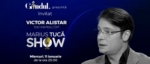 Marius Tucă Show începe miercuri, 11 ianuarie, de la ora 20.00, live pe gândul.ro