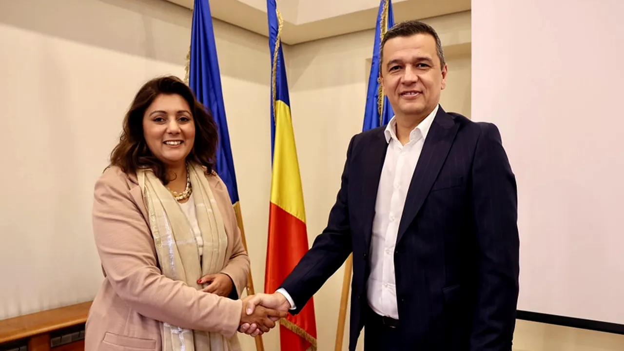 Sorin Grindeanu a discutat cu o delegație din Marea Britanie despre proiectele Rail2Sea și Via Carpatia, parte ale Inițiativei celor 3 Mări