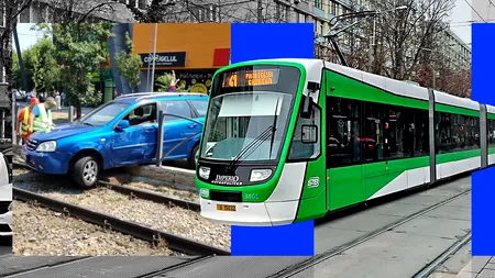 STB va cere despăgubiri de la vinovatul accidentului care a blocat tramvaiul 41 timp de aproape o oră: Ne vom adresa Brigăzii Rutiere