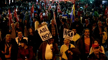 Mitinguri antiausteritate din Spania cu peste 800.000 de persoane