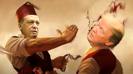 Sultan ErdoÄŸan îi arată lui Trump palma otomană (osmanlÄ± tokadÄ±)