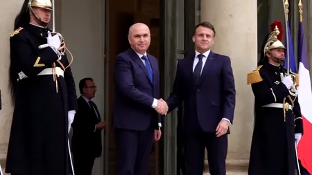 Ilie Bolojan, primit cu garda de onoare la Palatul Élysée. Președintele interimar al României, întrevedere bilaterală cu Emmanuel Macron