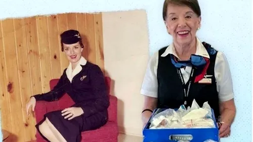Ea este cea mai bătrână stewardesă din lume. Are 86 de ani și lucrează din 1957