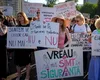 Protest în Piața Victoriei pentru protejarea femeilor, după cazul Teodorei Marcu. Aproximativ trei mii de persoane prezente