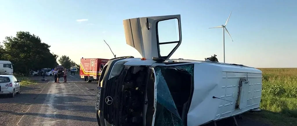 Șoferul care a fugit după ce a produs accidentul cu 12 răniți, în Buzău, a fost reținut
