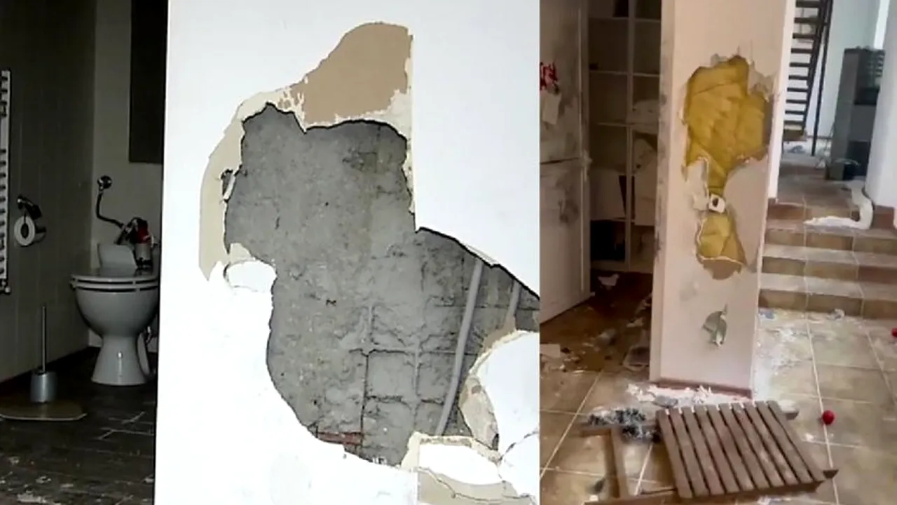 Mai mulți tineri au închiriat o vilă de Revelion, pe care au devastat-o. „Au fost 20-30... Aveau săbii, macete”