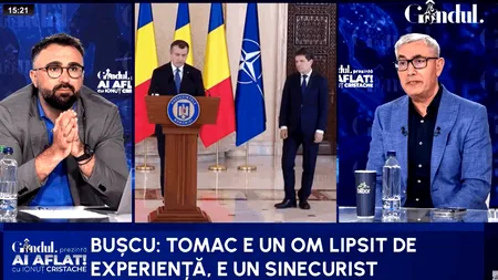 Bușcu, necruțător cu premierul desemnat: Tomac e un atârnător/Exprimă o formă de nerușinare pe care președintele o livrează poporului român