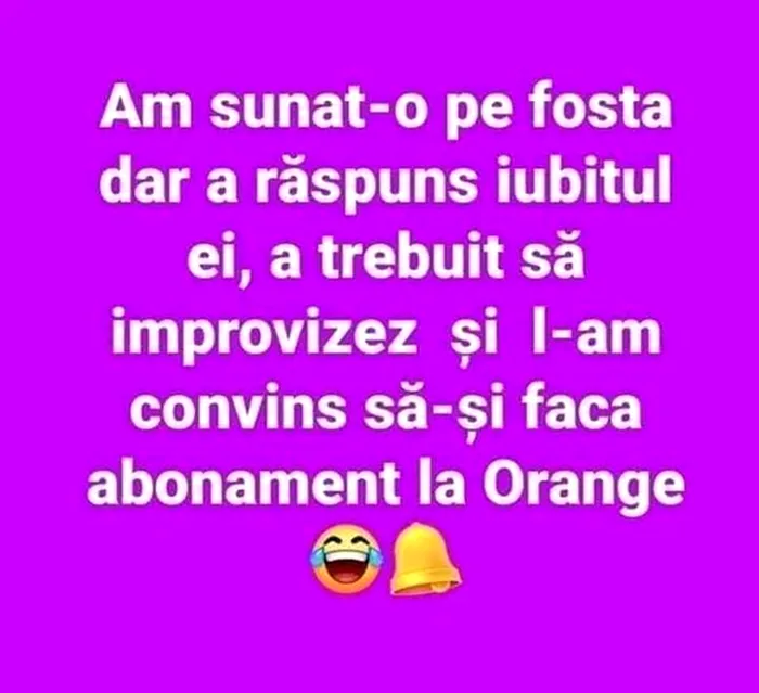 Bancul de luni | Am sunat-o pe fosta, dar a răspuns iubitul ei