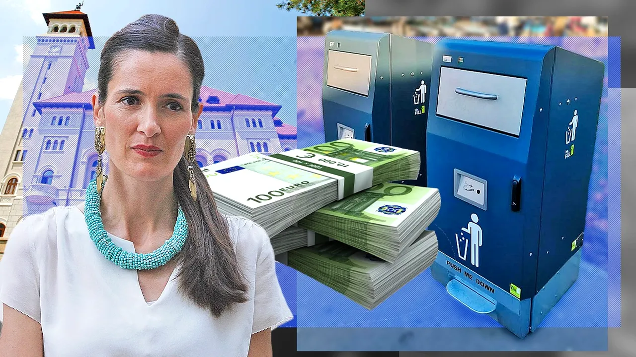EXCLUSIV | Clotilde Armand, peste 150.000 € cheltuiți pentru 2 puncte subterane de colectare a deșeurilor și ”pubele inteligente”. Firma-fantomă câștigătoare, niciun angajat: ”Cum i-a convins că are capacitatea tehnică pentru realizarea acestui proiect complex?”