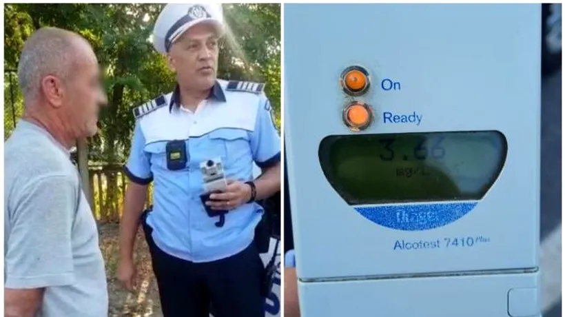 Un șofer a fost prins pe o stradă din Galați cu o alcoolemie record: 3,66 mg/l alcool pur în aerul expirat