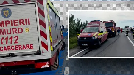 Accident GRAV între un microbuz și un autoturism pe DN 1, între localităţile Scoreiu şi Porumbacu de Jos