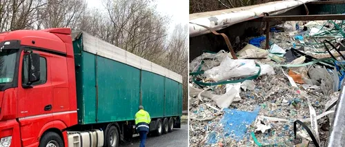 FOTO | Două camioane cu 40 de tone de gunoaie din Italia și Ungaria, oprite la frontieră