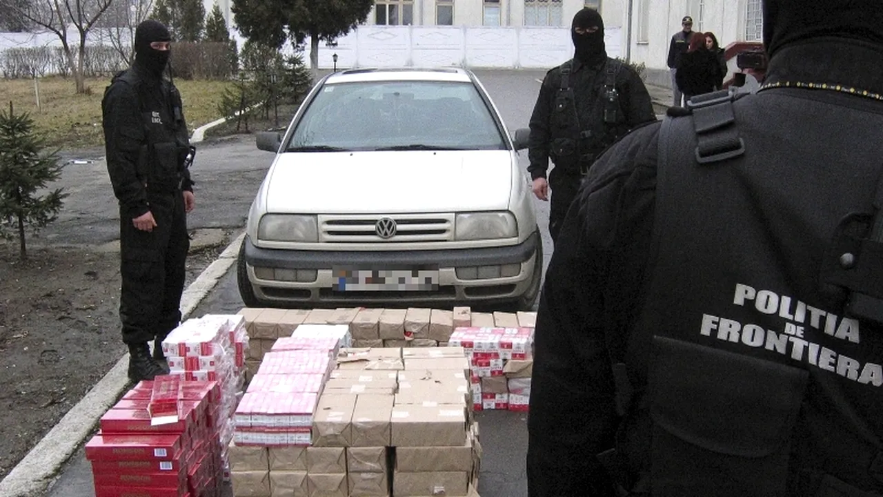 Polițiștii suceveni au tras 16 focuri de armă ca să prindă contrabandiști de țigări. Aceștia au scăpat, dar marfa a fost confiscată
