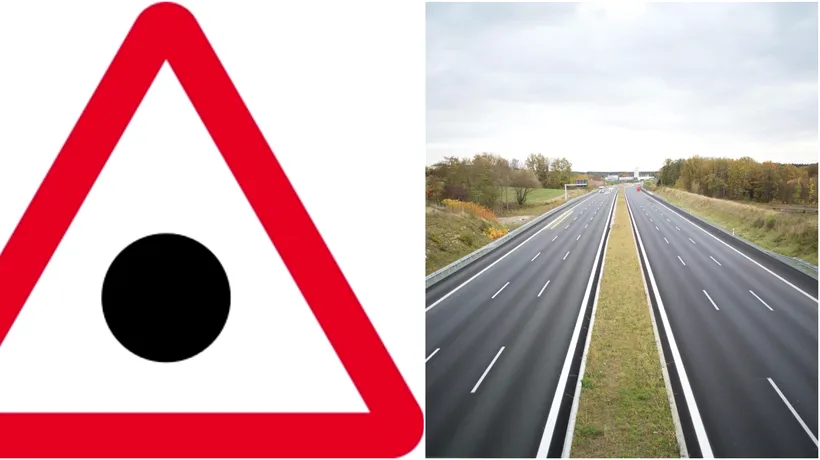 Puțini șoferi români știu ce înseamnă indicatorul cu triunghi roșu și bulină neagră. Unde îl poți întâlni în trafic