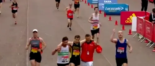 Momente emoționante la Maratonul de la Londra: S-a prăbușit cu 200 de metri înainte de linia de finish. VIDEO