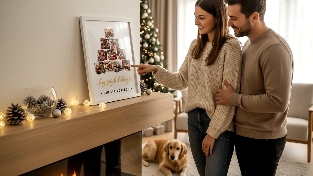 Tablourile personalizate de Crăciun, tot mai des în alegerea românilor pentru cadouri cu emoție (P)