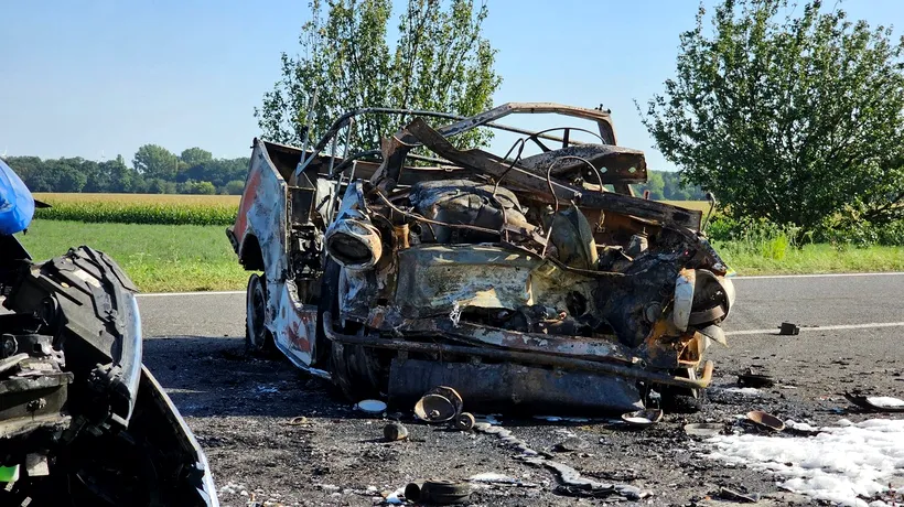 Trei oameni au MURIT într-un Trabant carbonizat, pe un drum din Germania, după o depășire neregulamentară a unui alt autoturism
