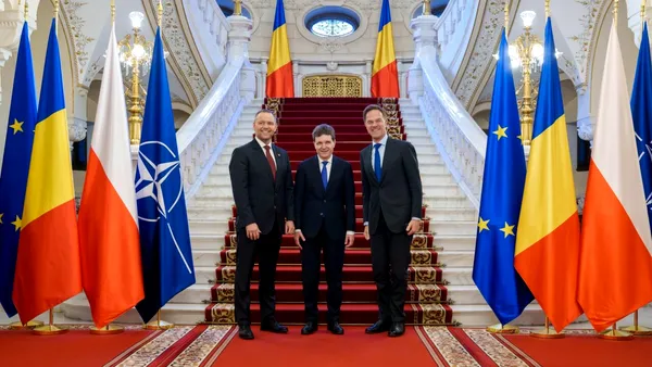 Nicușor Dan, alături de Mark Rutte și președintele Poloniei la Cotroceni: „B9 aduce o valoare adăugată pentru securitatea Alianței”