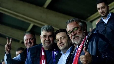 Președintele PSD, Marcel CIOLACU, în tribune la meciul GLORIA BUZĂU-UNIREA SLOBOZIA