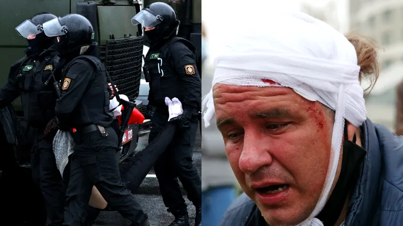 Protestele din Belarus: Poliția are voie să folosească arme militare! Sute de protestatari au fost bătuți și arestați duminică - FOTO/VIDEO