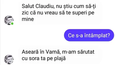 Bancul de duminică | „M-am SĂRUTAT cu sora ta, pe plajă”