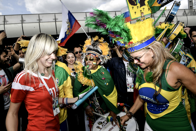 Suporteri brazilieni în Rusia
