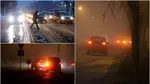 Ceață și risc de polei, sâmbătă dimineață, în 16 județe. Vizibilitatea este redusă pe mai multe drumuri din zonele afectate