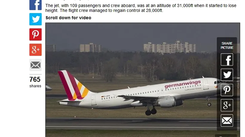 Dezvăluire în cazul tragediei aviatice din Franța. Avertismentul EASA cu privire la aeronava Airbus A320
